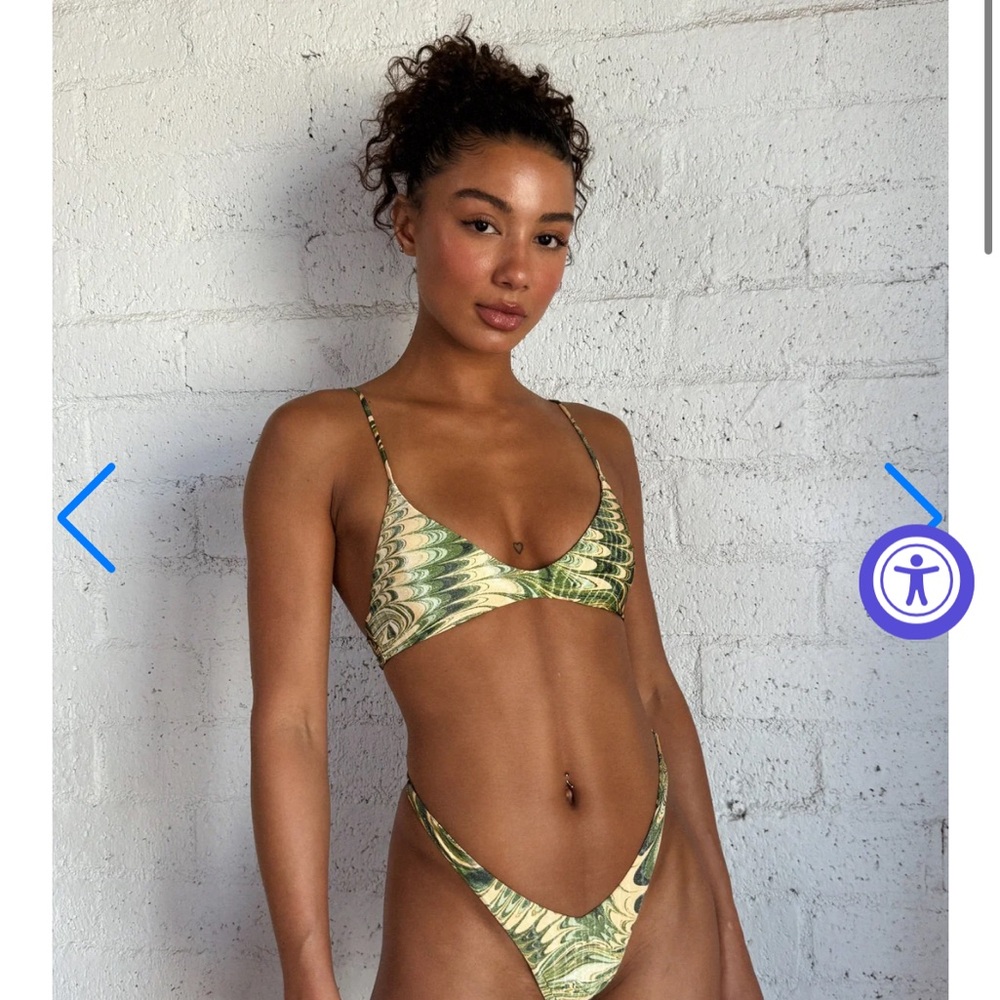SKATIE Gisele bikini top- juniper print